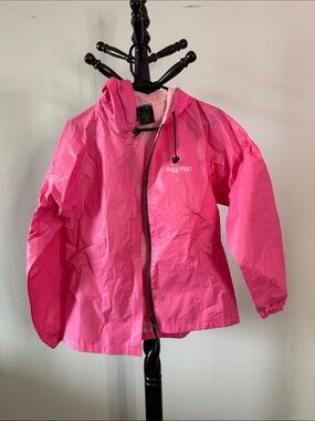 Frogg Toggs Women's Pink Waterproof Hooded Rain Jacket